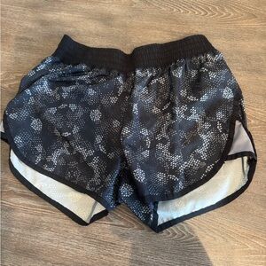 Women's Black Patterned Shorts